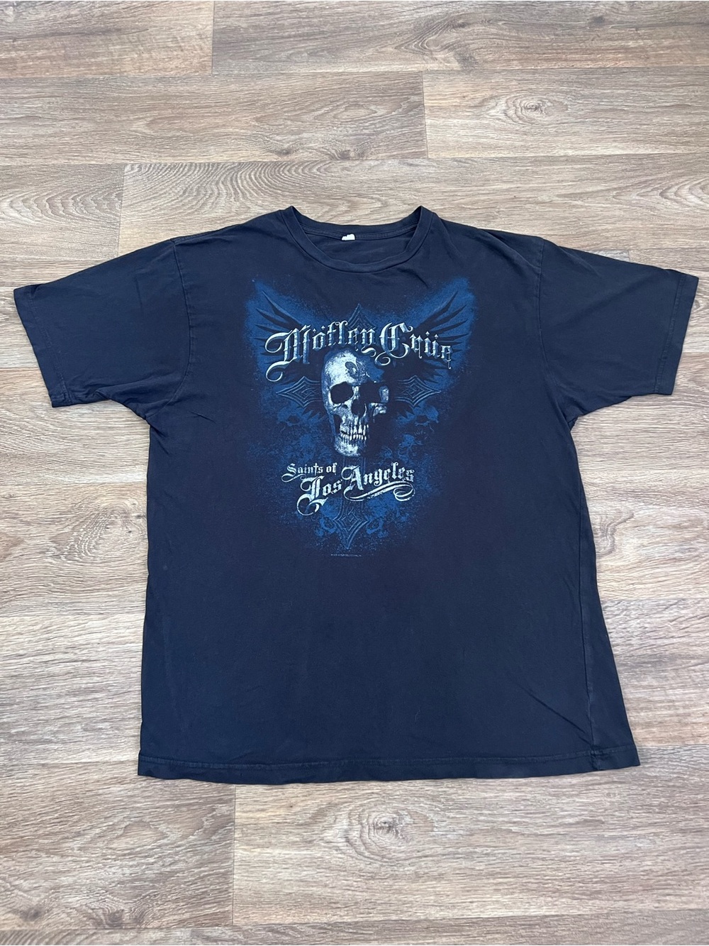 'Vintage Y2K Saints of Los Angeles' Short Sleeve Graphic Tee - Black/Blue/A663